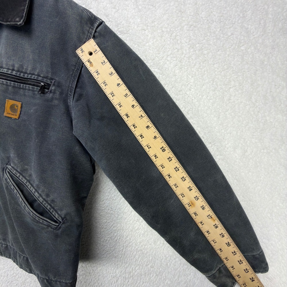 Carhartt Detroit Jacket Blanket Lined Mens Medium J97 PTL Petrol Gray - Picture 9 of 16